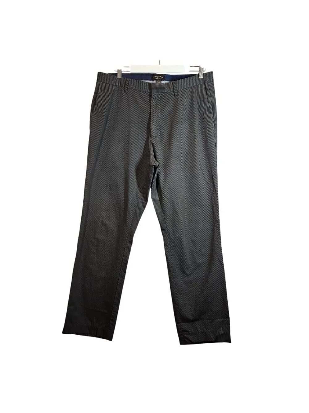 Banana Republic Tailored Slim Fit Mens Dress Pants 36x34 Gray Micro Houndstooth